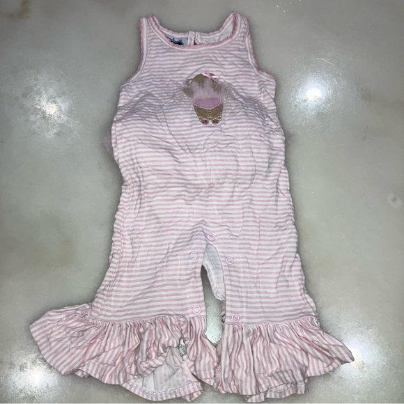 MudPie Pink Ballerina Ruffle Tutu Bear Jumper - Picture 1 of 6